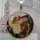 Absinthe Green Fairy Sterling Pendant