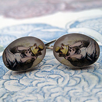 Alice Crown Sterling Lever Back Earrings