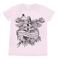 Alice Flamingo Birds of a Feather Wonderland Tee Shirt Size 2-12 Alice Flamingo Birds of a Feather Wonderland Tee Shirt Size 2-12