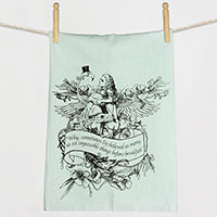 Alice Flamingo Birds of a Feather Wonderland Flour Sack Towel Alice Flamingo Birds of a Feather Wonderland Flour Sack Towel