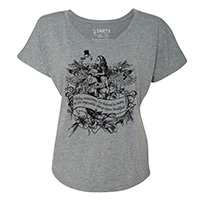 Alice Flamingo Birds of a Feather Tri-Blend Wide Neck Dolman T-shirt Alice Flamingo Birds of a Feather Tri-Blend Wide Neck Dolman T-shirt