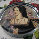 Anne Boleyn Glass Round Paperweight