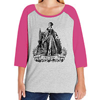 Anne Boleyn Curvy Plus Size Raglan Baseball T-shirt Anne Boleyn Curvy Plus Size Raglan Baseball T-shirt