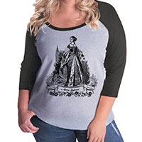 Anne Boleyn Curvy Plus Size Raglan Baseball T-shirt Anne Boleyn Curvy Plus Size Raglan Baseball T-shirt