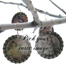 A Custom Bottle Cap Earrings