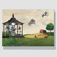 Carousel Americana Greeting Card Large Carousel Americana Greeting Card Large