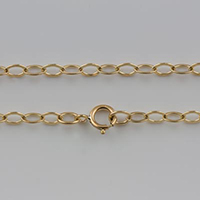 {No. 3} 14/20 Gold filled 2.7mm chain flat oval {No. 3} 14/20 Gold filled 2.7mm chain flat oval