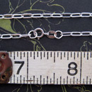 {No. 3} Sterling chain 2.2mm flat drawn oval