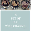 A Set of Twelve Wine Charms Custom From Tartx Images