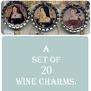 A Set of Twenty Wine Charms Custom From Tartx Images