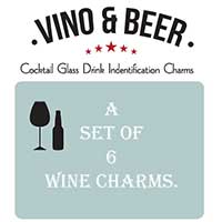 A Set of Six Wine Charms Custom From Tartx Images