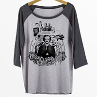 Edgar Allan Poe Curvy Plus Size Raglan Baseball T-shirt Edgar Allan Poe Curvy Plus Size Raglan Baseball T-shirt