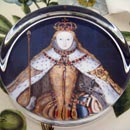 Queen Elizabeth in Coronation Robes Tudor I Glass Round Paperweight