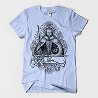 Queen Elizabeth I in Coronation Robes Men's Unisex T-shirt 50/50 and 100% Cotton Queen Elizabeth I in Coronation Robes Men's Unisex T-shirt 50/50 and 100% Cotton
