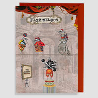 Flea Circus Greeting Card Large Flea Circus Greeting Card Large