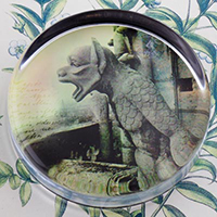Gargoyles of Notre Dame Glass Round Paperweight Gargoyles of Notre Dame Glass Round Paperweight