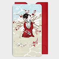 Geisha and lucky cat Mini Gift Cards Geisha and lucky cat Mini Gift Cards