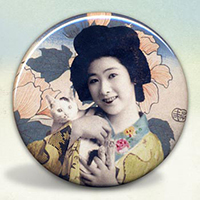 Geisha with Kitty Cat Geisha with Kitty Cat