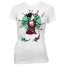 Geisha and Lucky Cat T-Shirt White - TIMT