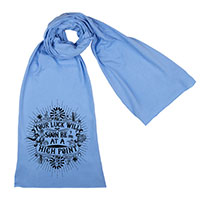 Good Fortune and Luck Screen printed Cotton Scarf Good Fortune and Luck Screen printed Cotton Scarf