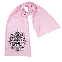 Good Fortune and Luck Screen printed Cotton Scarf Good Fortune and Luck Screen printed Cotton Scarf