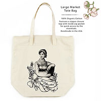 Jane Austen Organic Cotton Large Market Tote Bag Jane Austen Organic Cotton Large Market Tote Bag
