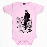 Gentleman Owl on a Bicycle organic one piece Gentleman Owl on a Bicycle organic one piece
