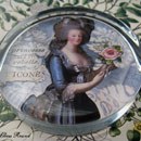 Marie Antoinette Glass Round Paperweight