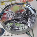 Mermaid La Luxure Glass Round Paperweight