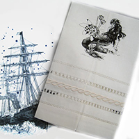 Mermaid La Luxure Nautical Tea Towel