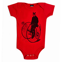 Gentleman Owl on a Bicycle organic one piece Gentleman Owl on a Bicycle organic one piece