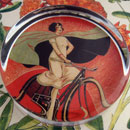 Onyx Bicycle Girl Paperweight