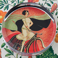 Cycles Onyx French Art Deco Bicycle Lady Paperweight Cycles Onyx French Art Deco Bicycle Lady Paperweight