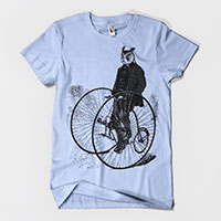 Gentleman Owl on a Bicycle Men's or Unisex T-shirt Gentleman Owl on a Bicycle Men's or Unisex T-shirt