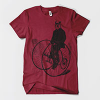 Gentleman Owl on a Bicycle Men's or Unisex T-shirt Gentleman Owl on a Bicycle Men's or Unisex T-shirt