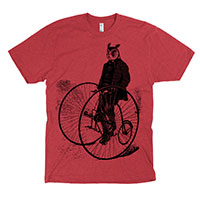 Gentleman Owl on a Bicycle Men's or Unisex T-shirt Gentleman Owl on a Bicycle Men's or Unisex T-shirt