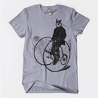 Gentleman Owl on a Bicycle Men's or Unisex T-shirt Gentleman Owl on a Bicycle Men's or Unisex T-shirt