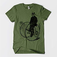 Gentleman Owl on a Bicycle Men's or Unisex T-shirt Gentleman Owl on a Bicycle Men's or Unisex T-shirt