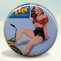 Pin Up with Her Bicycle Pin Up with Her Bicycle