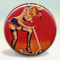 Pin Up with Her Scooter Pin Up with Her Scooter