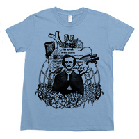 Edgar Allan Poe Kids Tee Shirt Size 2-12 Edgar Allan Poe Kids Tee Shirt Size 2-12