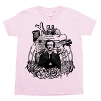 Edgar Allan Poe Kids Tee Shirt Size 2-12 Edgar Allan Poe Kids Tee Shirt Size 2-12