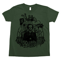 Edgar Allan Poe Kids Tee Shirt Size 2-12 Edgar Allan Poe Kids Tee Shirt Size 2-12