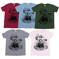 Edgar Allan Poe Kids Tee Shirt Size 2-12 Edgar Allan Poe Kids Tee Shirt Size 2-12
