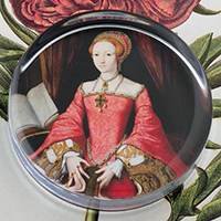 The Princess Elizabeth Tudor I Glass Round Paperweight The Princess Elizabeth Tudor I Glass Round Paperweight