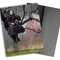 The Girl and The Raven Greeting Card Small