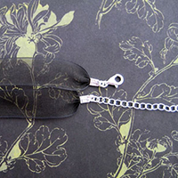 {No. 6} Black Organza Ribbon with Sterling Findings