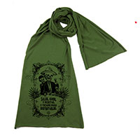 Calavera's Toasting Screen printed Cotton Scarf Calavera's Toasting Screen printed Cotton Scarf