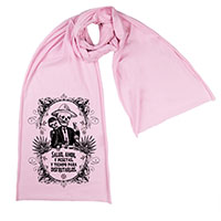 Calavera's Toasting Screen printed Cotton Scarf Calavera's Toasting Screen printed Cotton Scarf