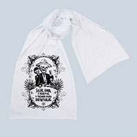 Calavera's Toasting Screen printed Cotton Scarf Calavera's Toasting Screen printed Cotton Scarf